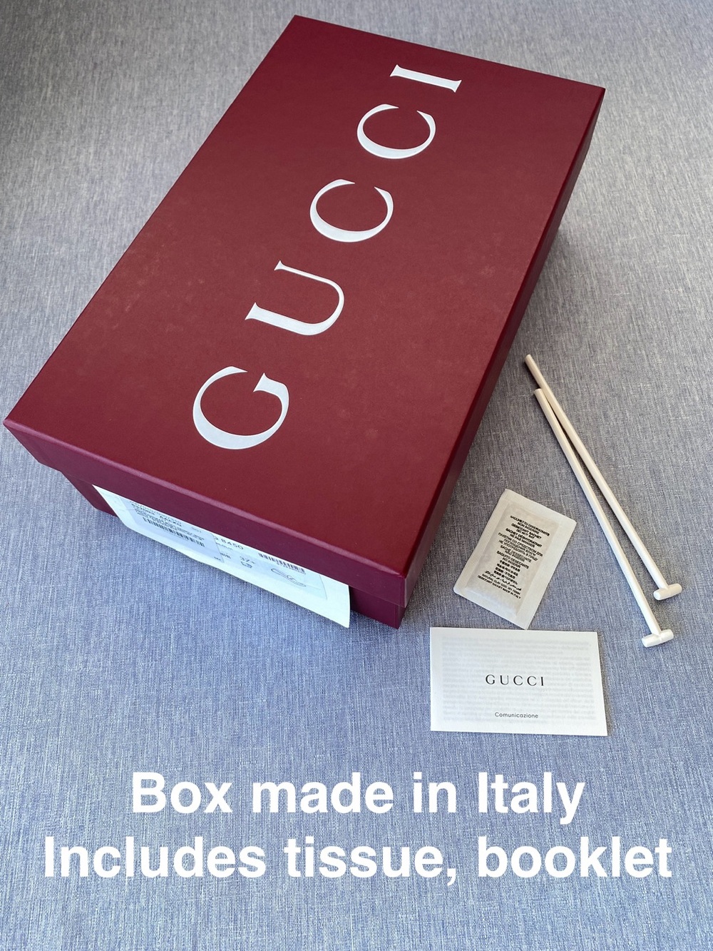 Authentic GUCCI | Wine Red Box With Tissue Booklet Gift Decoration Storage